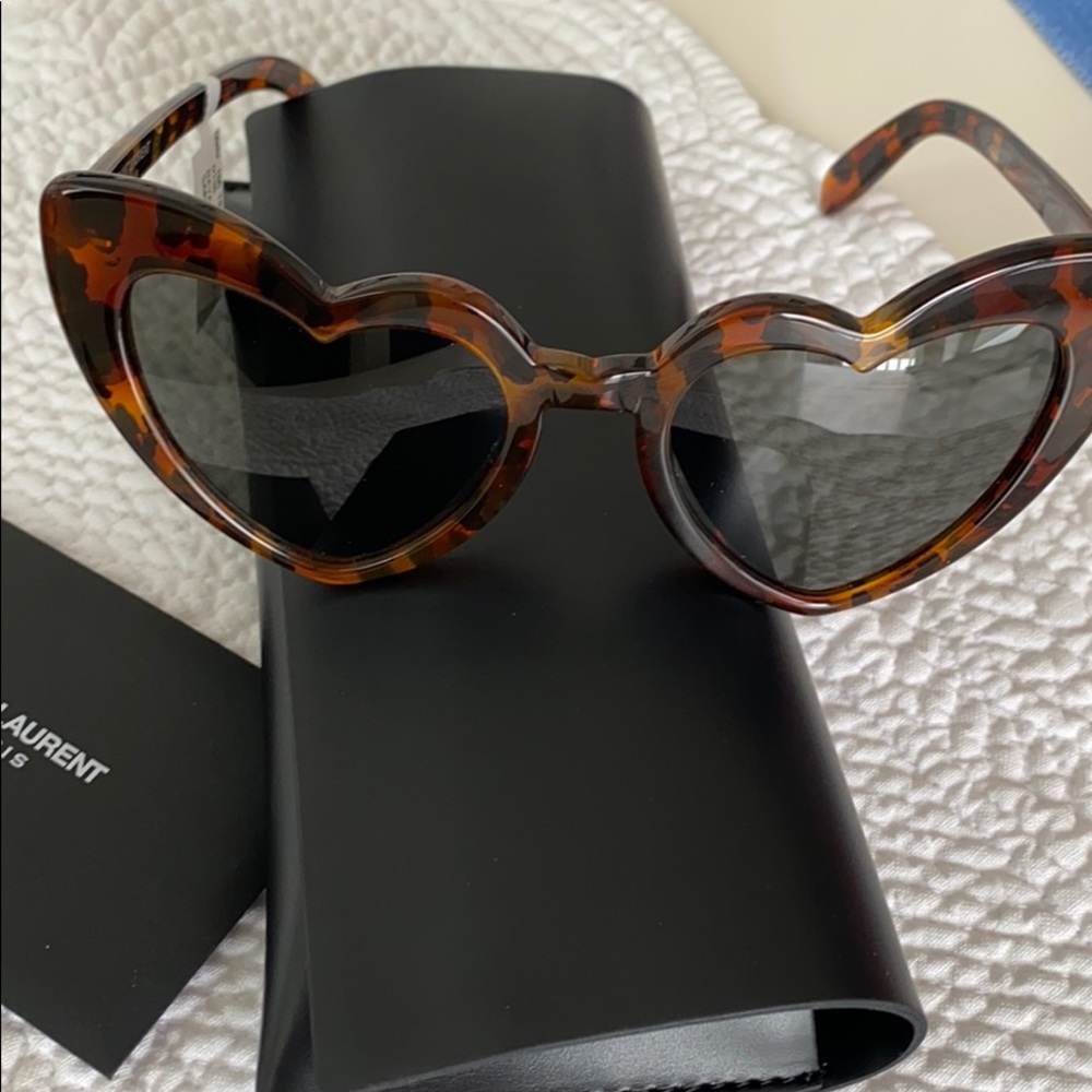 YSL Lou Lou heart sunglasses tortoise - Picture 2 of 4